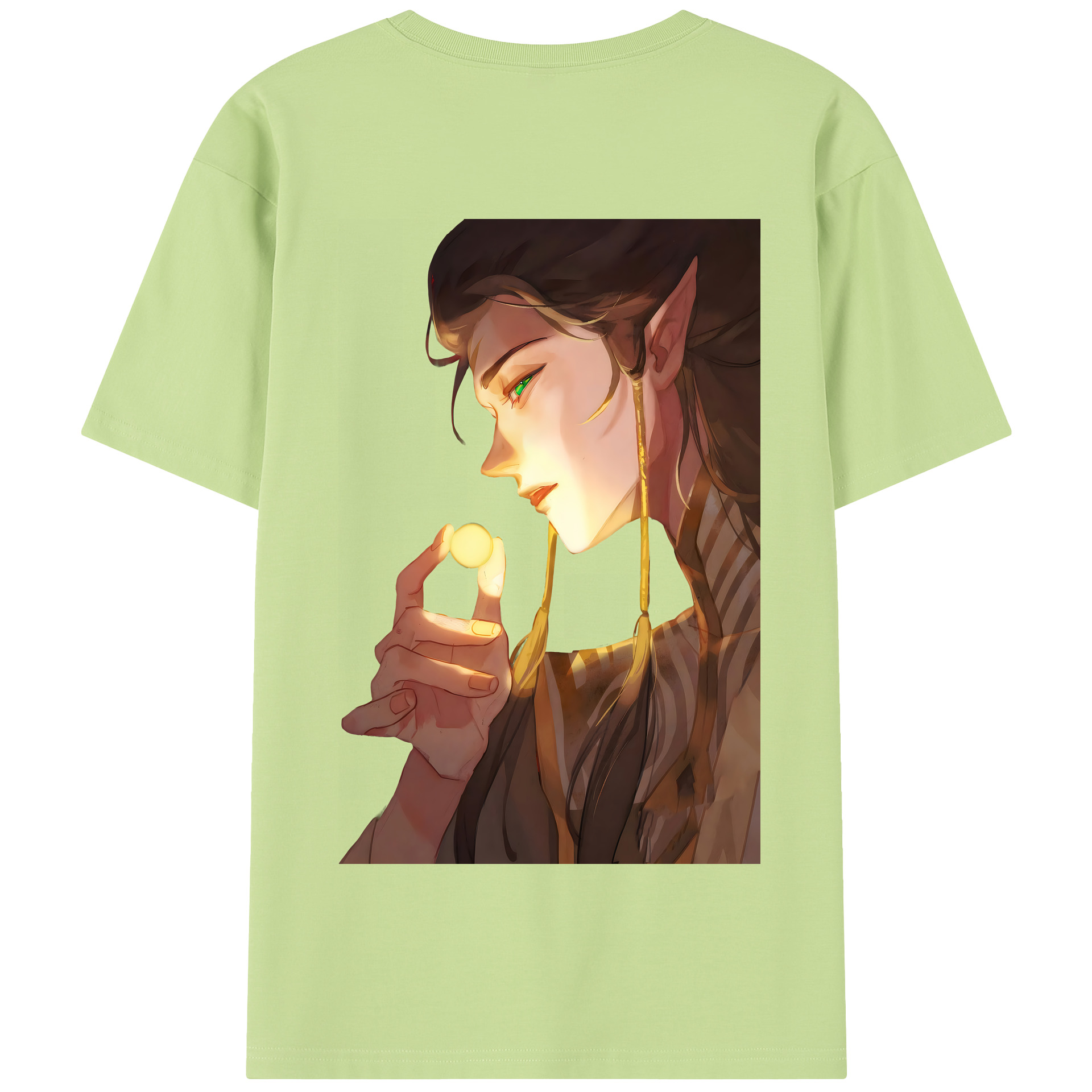 （画像用） Ne Zha 2 ナタ 魔童の大暴れ 綿100％半袖Tシャツ（背面プリント）